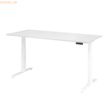 mcbuero.de Schreibtisch el 180x80cm weiß/weiß von mcbuero.de