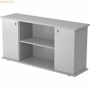 mcbuero.de Sideboard SB 2OH 2 Türen BxTxH 166,1x44,8x84cm Griff SG Gra von mcbuero.de