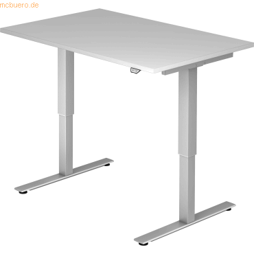 mcbuero.de Sitz-Steh-Schreibtisch elektrisch 120x80cm Grau/Silber von mcbuero.de