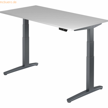 mcbuero.de Sitz-Steh-Schreibtisch elektrisch 160x80cm Grau/Graphit mcbuero.de Sitz-Steh-Schreibtisch elektrisch 160x80cm Grau/Graphit von mcbuero.de