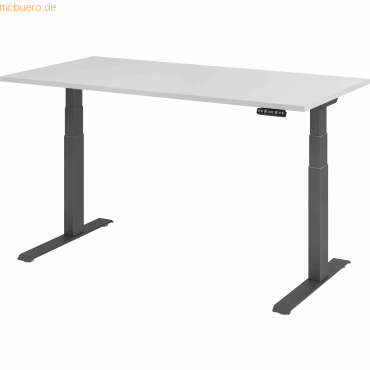mcbuero.de Sitz-Steh-Schreibtisch elektrisch 160x80cm Grau/Silber von mcbuero.de