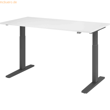 mcbuero.de Sitz-Steh-Schreibtisch elektrisch 160x80cm Weiß/Graphit mcbuero.de Sitz-Steh-Schreibtisch elektrisch 160x80cm Weiß/Graphit von mcbuero.de