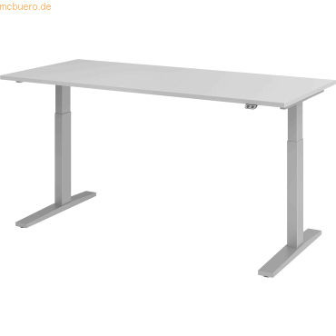 mcbuero.de Sitz-Steh-Schreibtisch elektrisch 180x80cm Grau/Silber von mcbuero.de