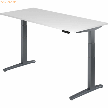 mcbuero.de Sitz-Steh-Schreibtisch elektrisch 180x80cm Weiß/Graphit mcbuero.de Sitz-Steh-Schreibtisch elektrisch 180x80cm Weiß/Graphit von mcbuero.de