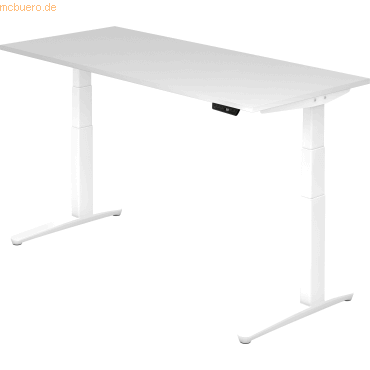 mcbuero.de Sitz-Steh-Schreibtisch elektrisch 180x80cm Weiß/Weiß von mcbuero.de