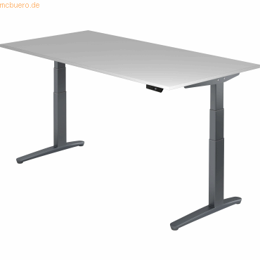 mcbuero.de Sitz-Steh-Schreibtisch elektrisch 200x100cm Grau/Graphit von mcbuero.de