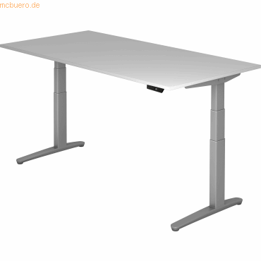 mcbuero.de Sitz-Steh-Schreibtisch elektrisch 200x100cm Grau/silber von mcbuero.de
