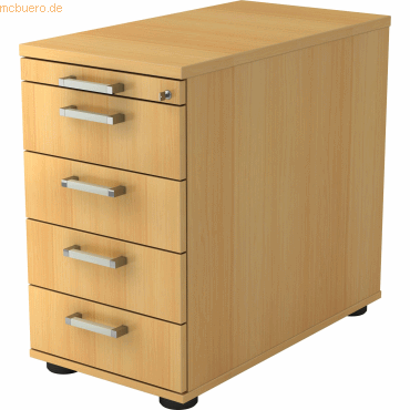 mcbuero.de Standcontainer 80cm 4 Schub Schloss Chromgriff Buche mcbuero.de Standcontainer 80cm 4 Schub Schloss Chromgriff Buche von mcbuero.de