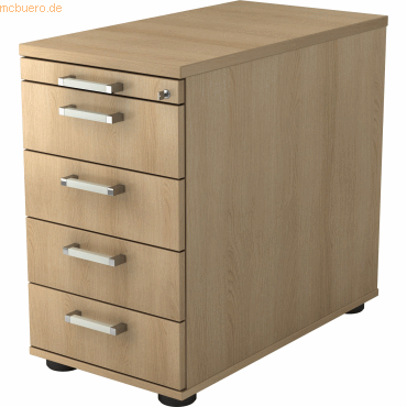 mcbuero.de Standcontainer 80cm 4 Schub Schloss Chromgriff Eiche mcbuero.de Standcontainer 80cm 4 Schub Schloss Chromgriff Eiche von mcbuero.de