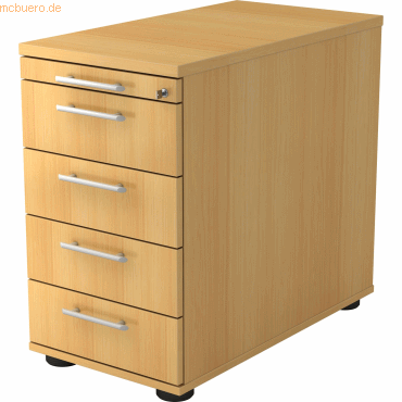 mcbuero.de Standcontainer 80cm 4 Schub Schloss Relinggriff Buche mcbuero.de Standcontainer 80cm 4 Schub Schloss Relinggriff Buche von mcbuero.de