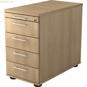 mcbuero.de Standcontainer 80cm 4 Schub Schloss Relinggriff Eiche mcbuero.de Standcontainer 80cm 4 Schub Schloss Relinggriff Eiche von mcbuero.de