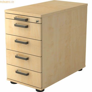 mcbuero.de Standcontainer 80cm 4 Schub Schloss Streifengriff Ahorn mcbuero.de Standcontainer 80cm 4 Schub Schloss Streifengriff Ahorn von mcbuero.de