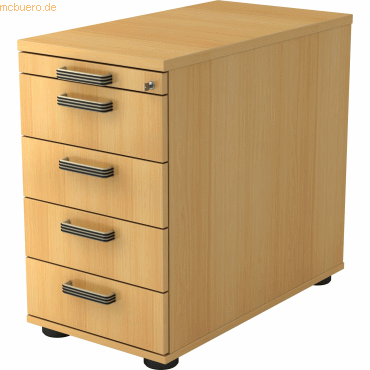 mcbuero.de Standcontainer 80cm 4 Schub Schloss Streifengriff Buche mcbuero.de Standcontainer 80cm 4 Schub Schloss Streifengriff Buche von mcbuero.de