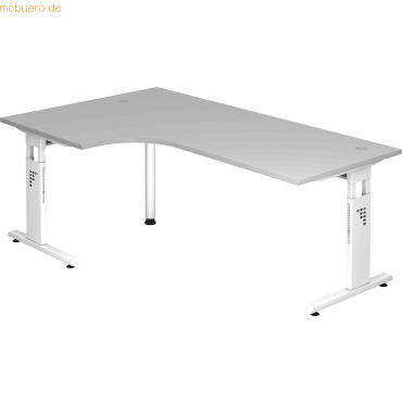 mcbuero.de Winkeltisch C-Fuß 200x120cm 90 Grad Grau/Weiß mcbuero.de Winkeltisch C-Fuß 200x120cm 90 Grad Grau/Weiß von mcbuero.de