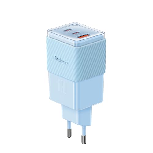 Mcdodo 67W USB C Ladegerät, GaN 5 USB C Netzteil 3-Port PD Ladegerät, GaN Schnellladegerät kompatibel mit MacBook Pro/Air, iPhone 15/14/13/12 Serie, iPad Pro, Galaxy S23/S23 Ultra/S22, Blau Mcdodo 67W USB C Ladegerät, GaN 5 USB C Netzteil 3-Port PD Ladegerät, GaN Schnellladegerät kompatibel mit MacBook Pro/Air, iPhone 15/14/13/12 Serie, iPad Pro, Galaxy S23/S23 Ultra/S22, Blau von Mcdodo