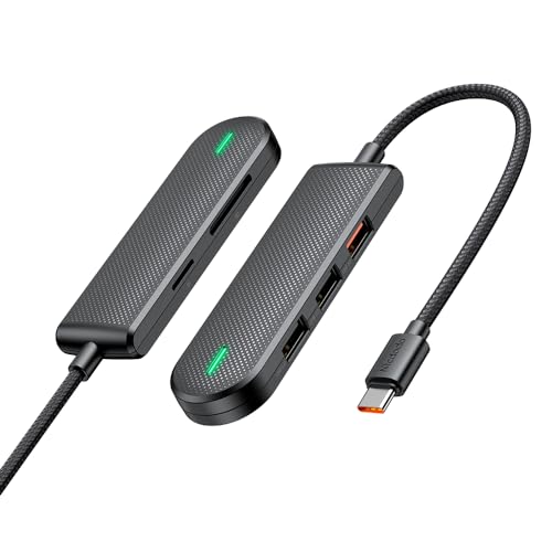 Mcdodo USB C Hub 5 in 1 USB C Dock USB C Adapter, USB 3.0 Anschlüsse, 1 SD und 1 microSD Kartenleser für MacBook Pro 2015/2016/2017, neues MacBook 12-Zoll, Chromebook und mehr Type-C Geräte von mcdodo