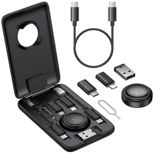 USB Adapter Set 8-in-1 mit OTG-Datenübertragung, Schnellladung & Apple Watch Ladegerät Adapter USB-C auf USB-A/Micro/Lightning, SIM/SD-Slots und Kompaktbox für iPhone, Samsung von mcdodo