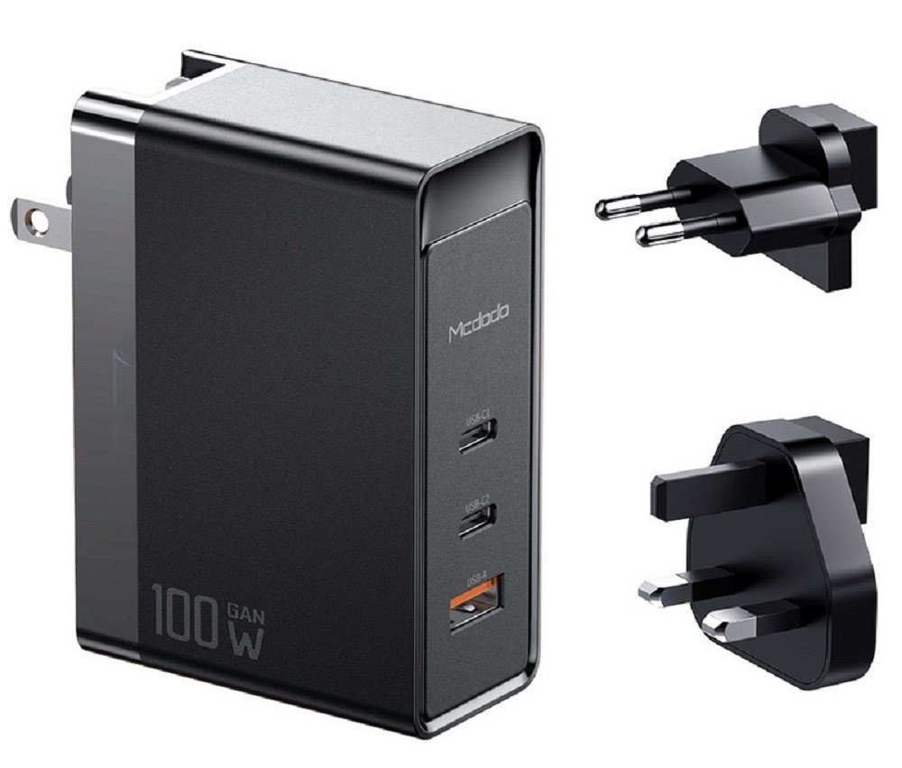 mcdodo 100W GaN 3 Port Fast Charger 2xTyp-C USB Anschlüsse Schnellladegerät Smartphone-Ladegerät mcdodo 100W GaN 3 Port Fast Charger 2xTyp-C USB Anschlüsse Schnellladegerät Smartphone-Ladegerät von mcdodo