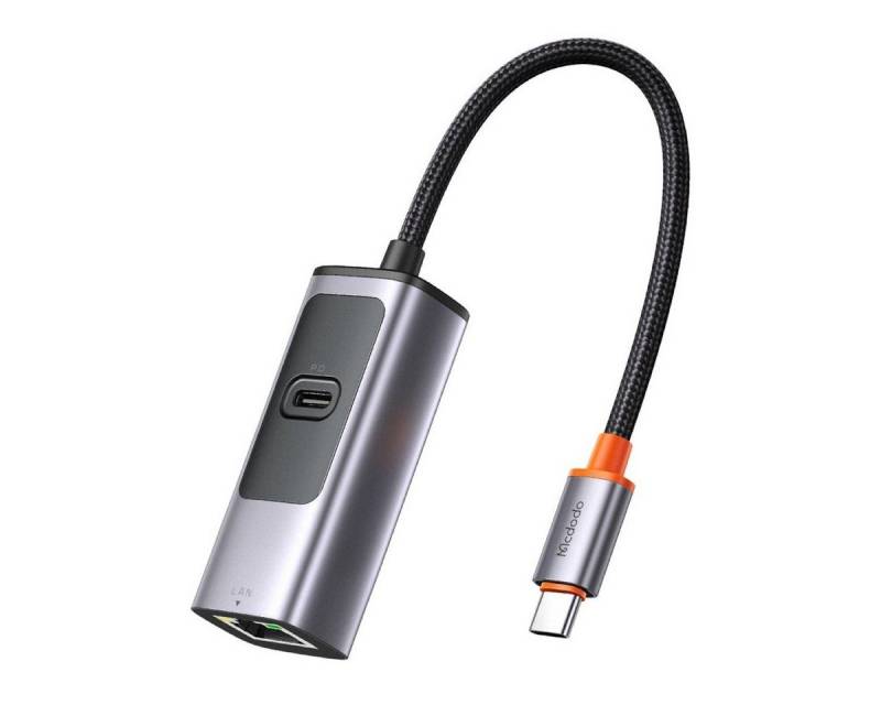 mcdodo 2 in 1 100W PD + LAN Port USB Type C USB Hub USB-C auf RJ-45 Smartphone-Adapter von mcdodo