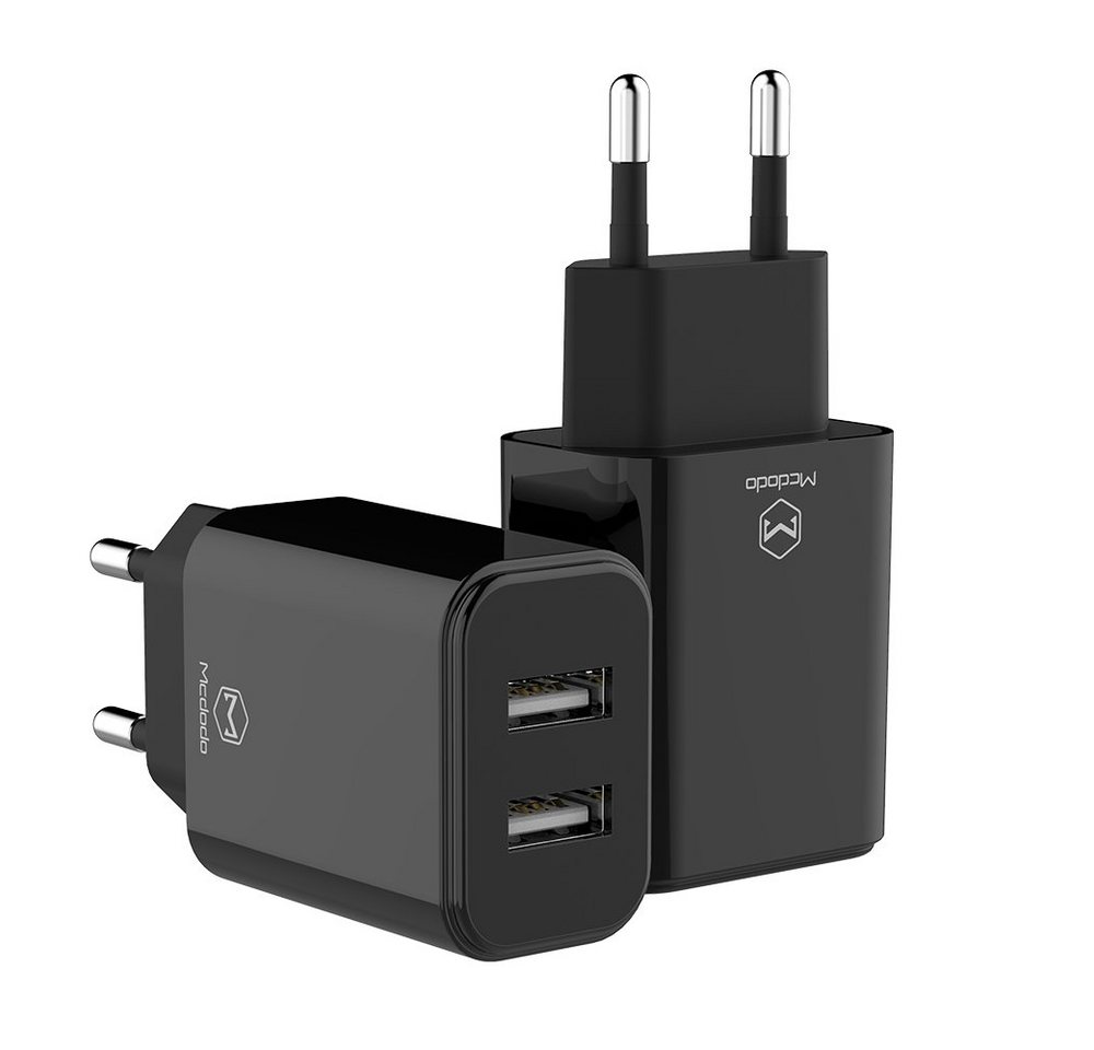 mcdodo 2xUSB Wandladegerät 2.4A Fast Charging Netzteil für Handys schwarz Schnelllade-Gerät mcdodo 2xUSB Wandladegerät 2.4A Fast Charging Netzteil für Handys schwarz Schnelllade-Gerät von mcdodo