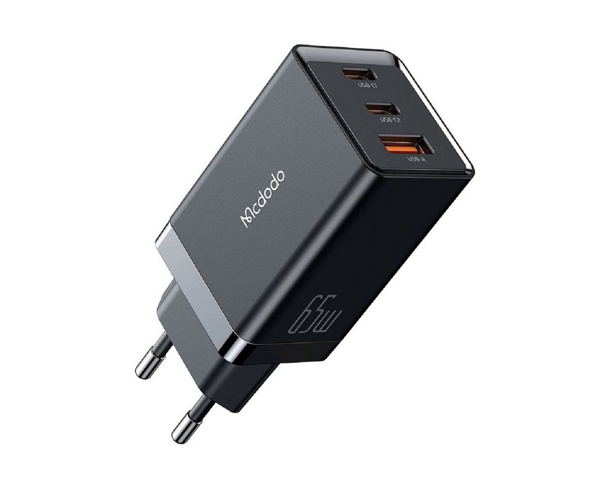 mcdodo 65W Gan 5 Pro 2x Type-C,1x USB Eingang Ladeadapter Schnellladegerät USB-Ladegerät von mcdodo