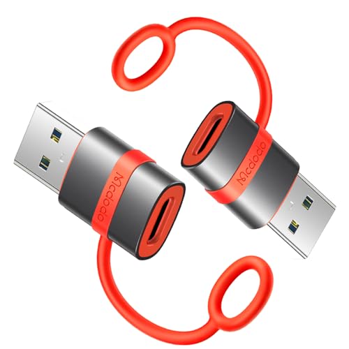 mcdodo Adapter USB auf USB C 3.0 USB-C Stecker auf USB Buchse OTG Adapter Kompatibel mit iPhone 15 Pro Max MacBook Pro Air iPad Samsung Galaxy iMac Surface und mehr (USB auf USB C -1 Stück) von mcdodo