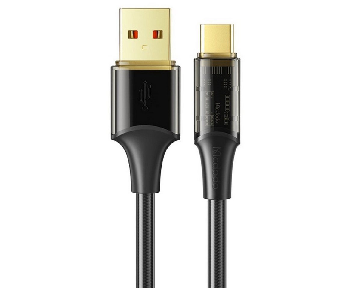 mcdodo CA-2092 Transparentes Schnellladekabel Typ-C Ladekabel Schwarz 1.8 m Smartphone-Kabel mcdodo CA-2092 Transparentes Schnellladekabel Typ-C Ladekabel Schwarz 1.8 m Smartphone-Kabel von mcdodo