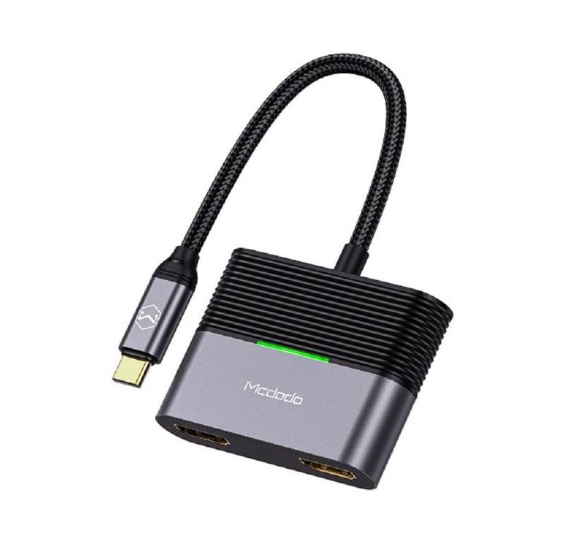 mcdodo HU-7390 3in1 Type C HUB HDMI X 2+PD Gri Unterstützung der 4K-Auflösung HDMI-Adapter von mcdodo