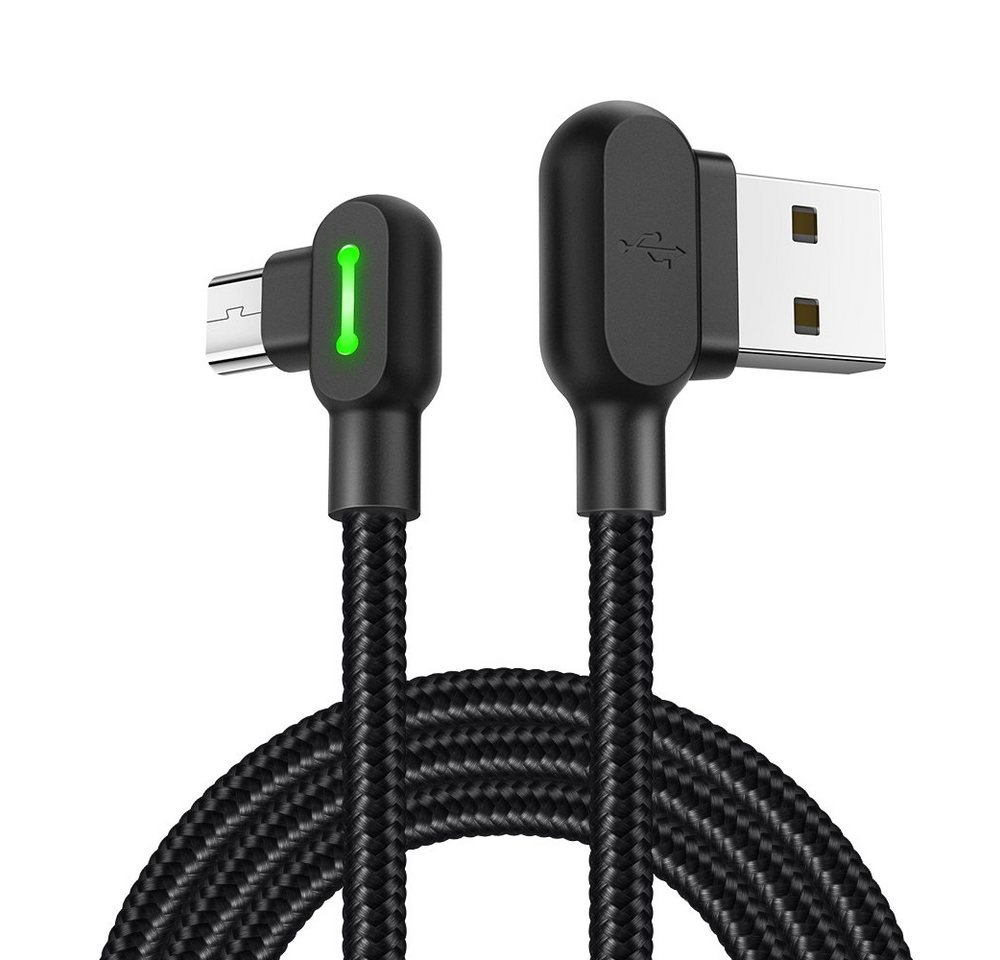 mcdodo LED 90 Grad Micro-USB M Ladekabel Winkel USB Kabel USB-Kabel, Standard-USB, USB Micro-B (180 cm) von mcdodo