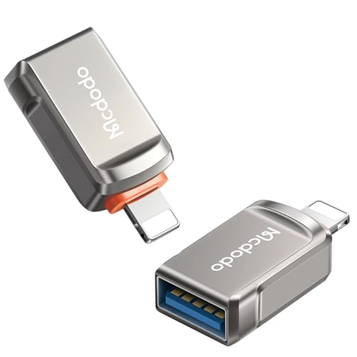 mcdodo Lightning auf USB Adapter 2 Stück iPhone USB Lightning Stick Kamera Adapter Kompakter USB 3.0-OTG für iPhone/iPad,Support Hubs, MIDI Keyboard, Maus von mcdodo
