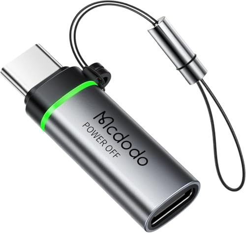 mcdodo Lightning auf USB C Adapter 60W,Adapter iPhone auf USB C Automatische Abschaltung LED Schnellladung für iPhone 15/Galaxy S24/S23,MacBook Pro/Air, Pad, Pixel und Typ C Geräte von mcdodo