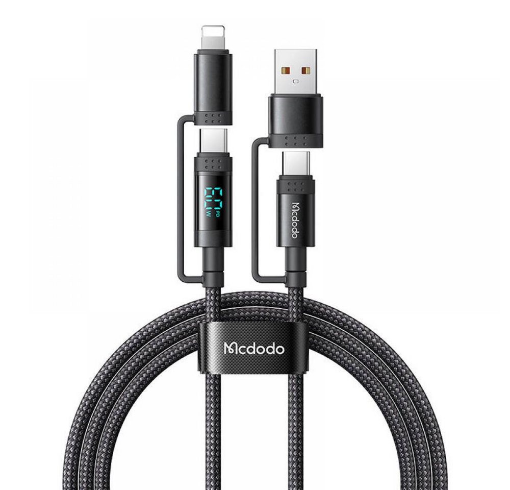 mcdodo Mcdodo CA-1990, 4in1 USB-C/A - USB-C/Lightning Kabel mit Ladeanzeige, Lightningkabel mcdodo Mcdodo CA-1990, 4in1 USB-C/A - USB-C/Lightning Kabel mit Ladeanzeige, Lightningkabel von mcdodo