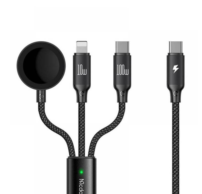 mcdodo Mcdodo CA-4940 3 in 1 PD Cable, 3-fach Ladekabel für USB-C / Lightning Strom-Adapterkabel, 120 cm von mcdodo
