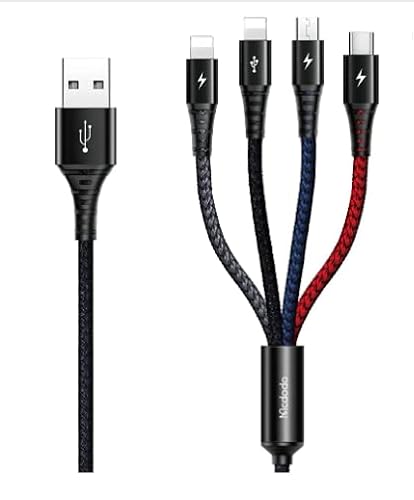 mcdodo Multi USB Kabel,Multi Ladekabel iP Micro USB Typ C Lightning Ladegerät Universal Ladekabel für Android Galaxy S9 S8 S7 A5 J5,Huawei P20, Honor,Oneplus,Sony,LG,Kindle (3 in 1-a) von mcdodo