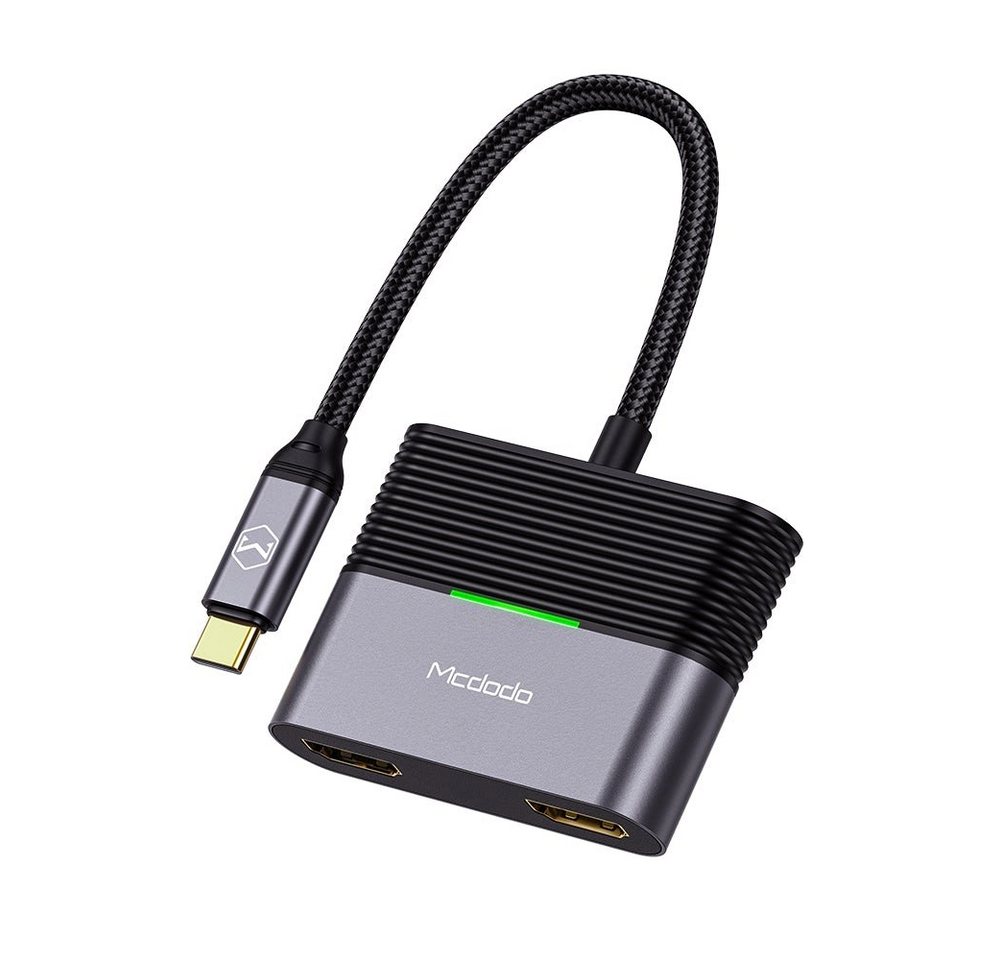 mcdodo Splitter 3 in 1 Typ-C Hub USB Adapter Splitter PD 100W HDMI Konverter grau von mcdodo