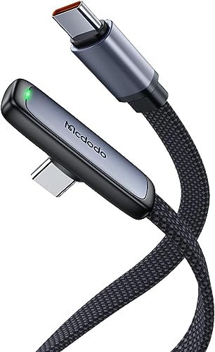 mcdodo USB C USB C Ladekabel Winkelstecker 1.2M PD 3.0 PPS USB-C Kabel 90 Grad 5A/20V kompatibel mit iPhone 15 Pro Max, M2 MacBook Pro/Air iPad Pro 2021 iPad Air 5 Galaxy von mcdodo