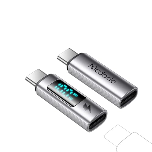 mcdodo USB C auf USB C Adapter 100W Adapter iPhone USB C mit LED Display Schnellladung und Datenübertragung kompatibel mit iPhone15/15 Pro/15 Pro MAX, Samsung Galaxy S23/S22 von mcdodo