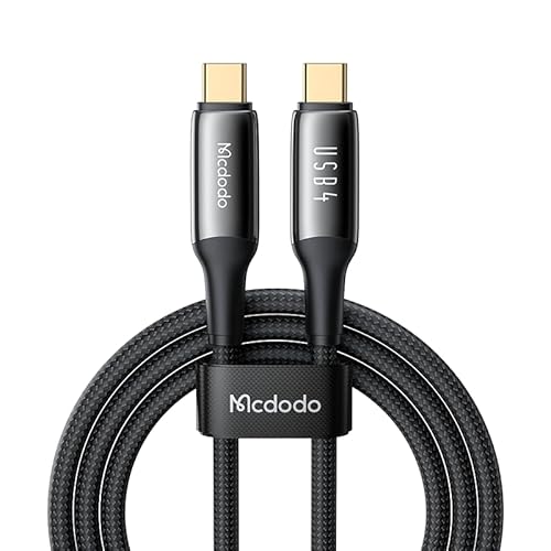 mcdodo USB C thunderbolt 4 kabel 40Gbps USB 4 Kabel 240W mit Thunderbolt 8K 60Hz Video, TB4 Kabel Kompatibel mit Thunderbolt 4/3,USB4/3,iPhone 15 Pro Max, Mac MacBook Pro,SSD von mcdodo