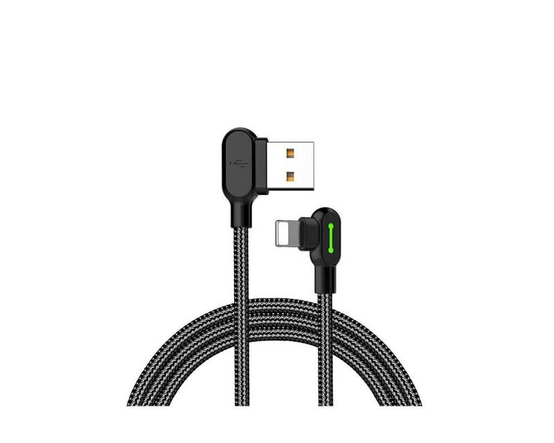 mcdodo Winkel USB Lightning Schnell-Ladekabel LED, 0.5m Smartphone-Ladegerät von mcdodo