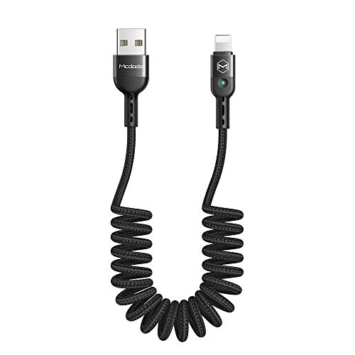mcdodo kurz iphone Kabel für schnelles Aufladen - Praktisches Spiralkabel Ladekabel für iphone 14 13 12 11 X pro MAX von mcdodo