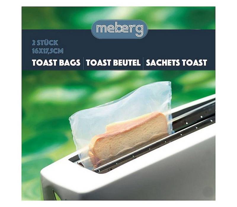 meberg Schutzfolie antihaftbeschichtet Toastertaschen Sandwich-Taschen Toasterbag, Toastbeutel 2 STK. 50x wiederverwendbar transparent von meberg