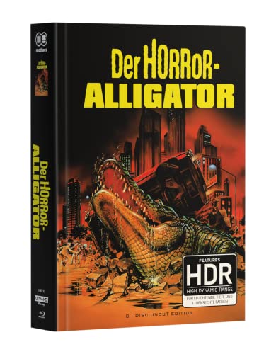 DER HORROR-ALLIGATOR - 8-Disc wattiertes Mediabook - Cover B (1 x 4K UHD + 4 x Blu-ray + 3 x DVD) Limited Edition - Uncut von mediacs