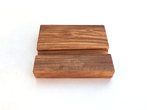 medina mood Smartphone/Tablet Halter Form wählbar, Handy Ständer, Holz, Halter, Handyhalter Halterung handgefertigt aus Olivenholz, Geschek (Rechteck) von medina mood