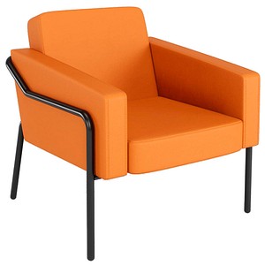 medso powered by PAPERFLOW Sessel MEDSO L orange schwarz Kunstleder von medso powered by PAPERFLOW