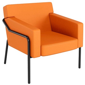 medso powered by PAPERFLOW Sessel MEDSO L orange schwarz Kunstleder von medso powered by PAPERFLOW