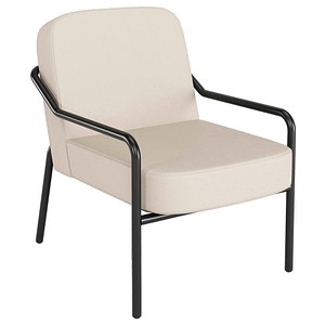 medso powered by PAPERFLOW Sessel MEDSO M Rund creme schwarz Kunstleder von medso powered by PAPERFLOW