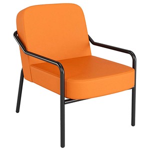 medso powered by PAPERFLOW Sessel MEDSO M Rund orange schwarz Kunstleder von medso powered by PAPERFLOW