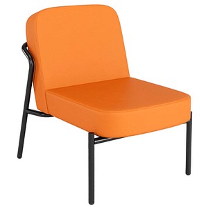 medso powered by PAPERFLOW Sessel MEDSO S Rund orange schwarz Kunstleder von medso powered by PAPERFLOW