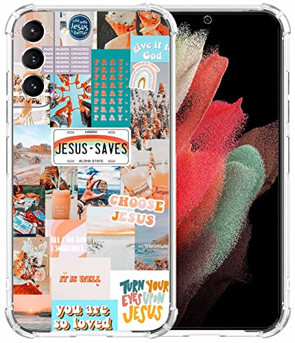 mehidpur Schutzhülle für Samsung Galaxy S21 mit christlichen Zitaten, ästhetische Vintage-Bibelversen, Jesuswörter, Collage, weiches TPU, Stoßfänger mehidpur Schutzhülle für Samsung Galaxy S21 mit christlichen Zitaten, ästhetische Vintage-Bibelversen, Jesuswörter, Collage, weiches TPU, Stoßfänger von mehidpur