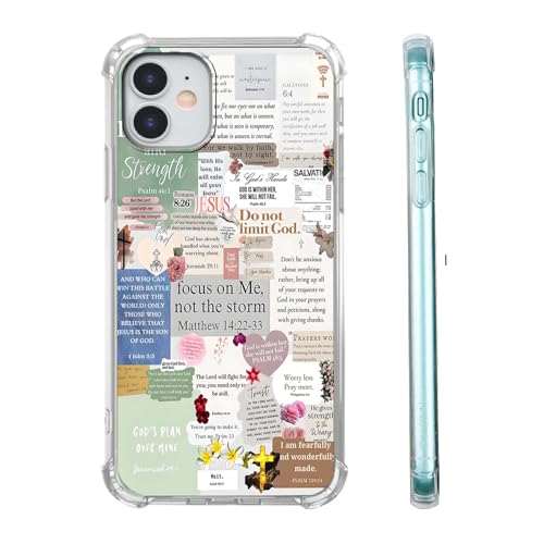 mehidpur Christliche Zitate, ästhetische Vintage-Jesus-Bibelvers-Collage-Muster, weiche TPU-Schutzhülle für iPhone 11, #2 mehidpur Christliche Zitate, ästhetische Vintage-Jesus-Bibelvers-Collage-Muster, weiche TPU-Schutzhülle für iPhone 11, #2 von mehidpur